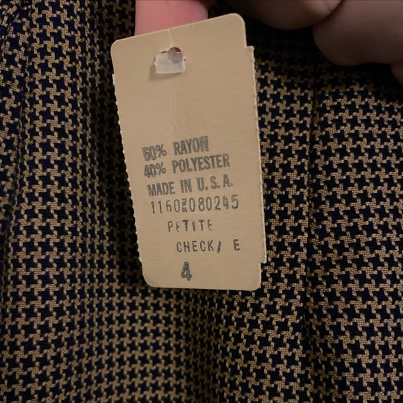 Vintage Bedford Fair Light Brown Black Dot Pattern Pencil Skirt Size 4P - Picture 4 of 6